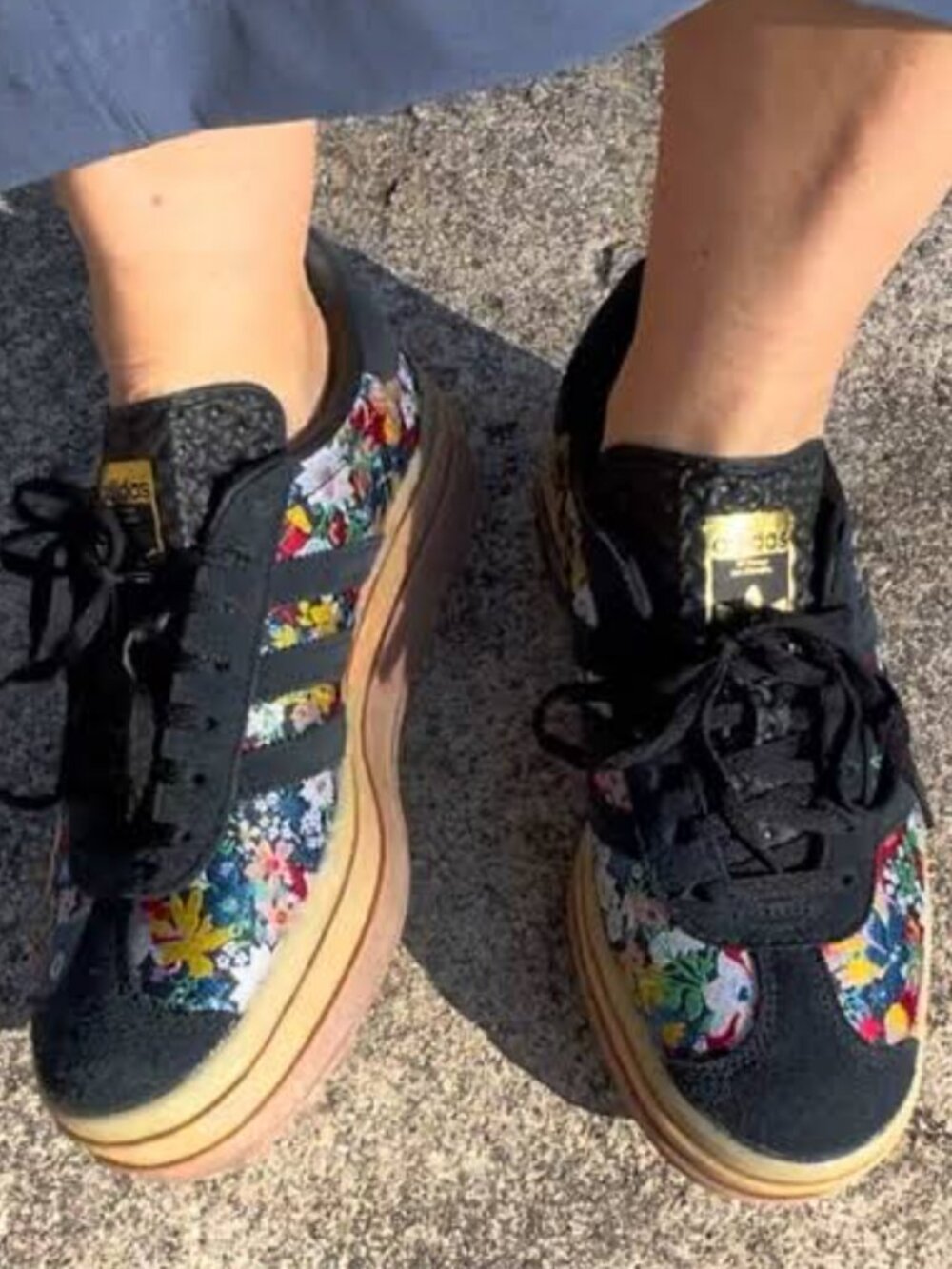 adidas Women's Gazelle x Bold Liberty London Floral Embroidery Size 8 JI2572